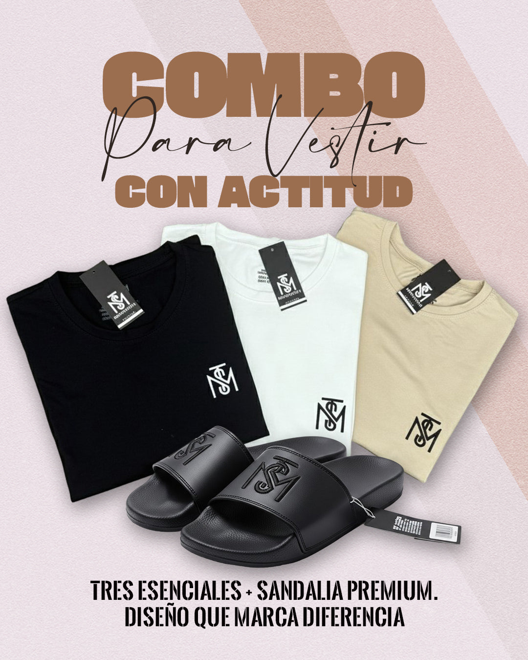 Combo Monastery 3 Camisetas Y 1 Sandalia